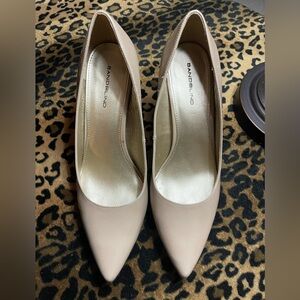 Bandolino Nude Patent Leather Pointed-Toe Heels – Size 9.5